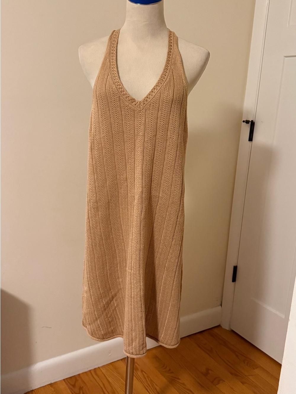 American Eagle Crochet V-neck Swing Dress